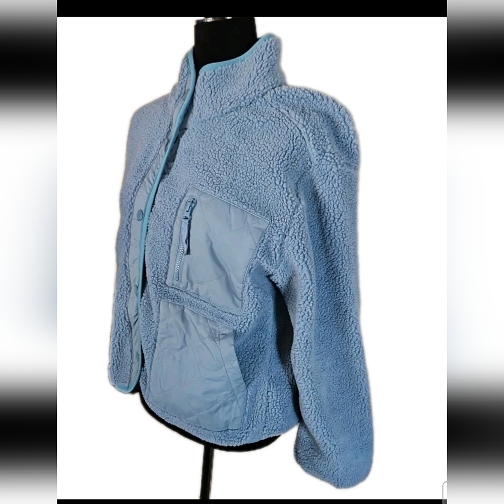 Rails Womens Lorena Steel Blue Sherpa Cozy Winter Outerwear Jacket S - Picture 7 of 16